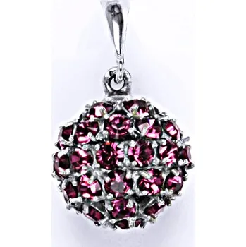 Přívěsek Stříbrný přívěšek koule se Swarovski krystalem fuchsia P 1369/6