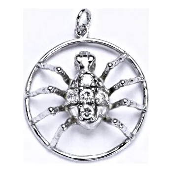 Přívěsek Stříbrný přívěšek se zirkony pavouk, P 1422