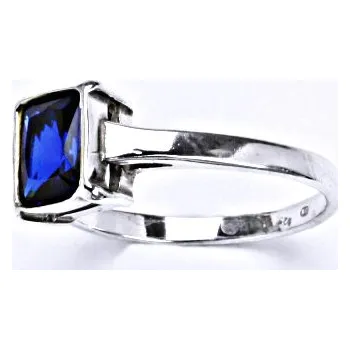 Prsten Prsten stříbrný se syntetickým spinelem, prsten ze stříbra, T 1090 S