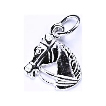 Přívěsek Stříbrný přívěsek - hlava koně, přívěsek ve tvaru koně, stříbro, P 6