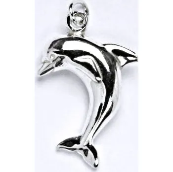 Přívěsek Stříbrný přívěsek, delfín, přívěsek ze stříbra, P 100