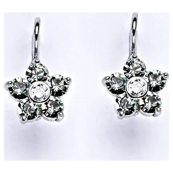 Náušnice Stříbrné náušnice se Swarovski Light Azore krystaly, NK 1444