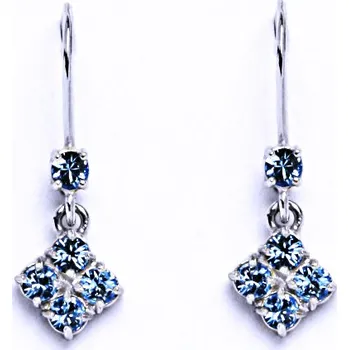 Náušnice Stříbrné náušnice se Swarovski krystalem akvamarín NK 1324V
