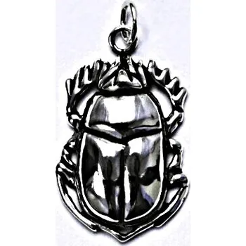 Přívěsek Stříbrný přívěšek s patinou, skarabeus, přívěsek ze stříbra P 194