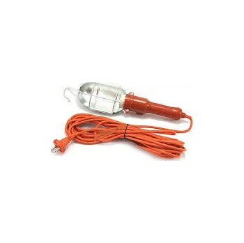 Stojací lampa MONTÁŽNÍ LAMPA (Solight Montážní lampa, E27, AC 230V, 5m, oranžová s kovovou mřížkou)