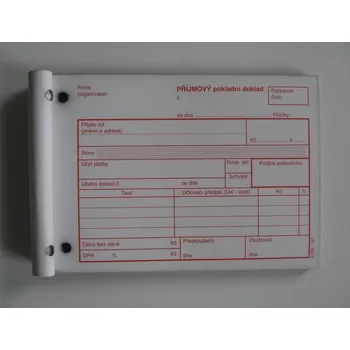 příjmový pokladní doklad NCR A6 č.51, 100 listů
