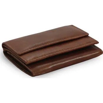 Peněženka Tmavě hnědá kožená mini peněženka Athena