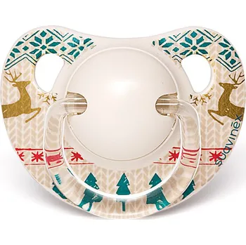 smetanové šidítko anatomické +18m, silikon, zimní vzor