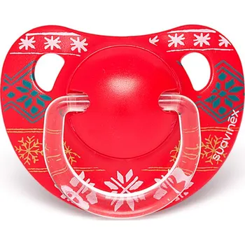 červené šidítko anatomické +18m, silikon, zimní vzor