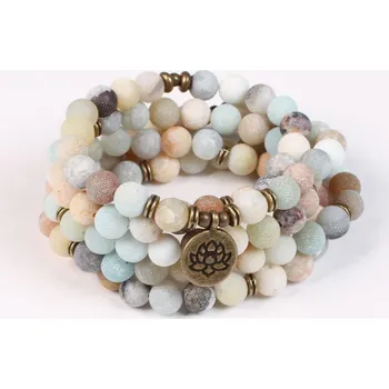 Souprava šperků Náramek Lotosový květ amazonit