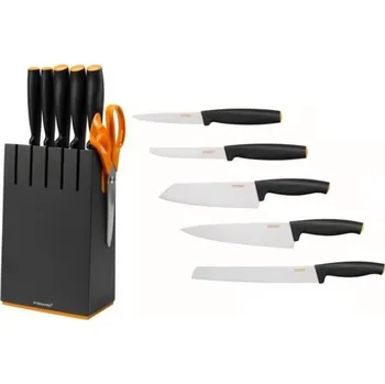 Kuchyňský nůž Fiskars Functional Form 1014190 blok 5 ks nožů, černý