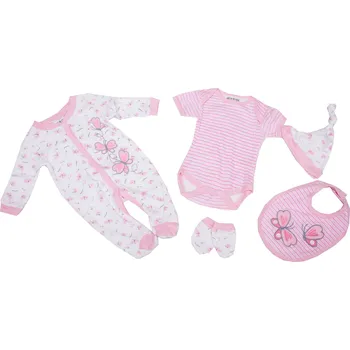 Kojenecká souprava WATCH ME GROW Kojenecký komplet růžový motýlci vel.74 Velikost: 74