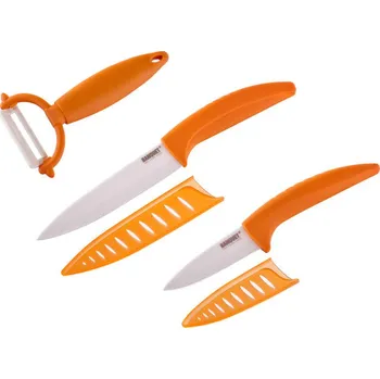 Kuchyňský nůž Banquet Gourmet Ceramia Arancia 3dílná sada keramických nožů