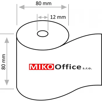 Kotouček do pokladny a tiskárny štítků Kotoučky pokladní Termo 80/80/12mm