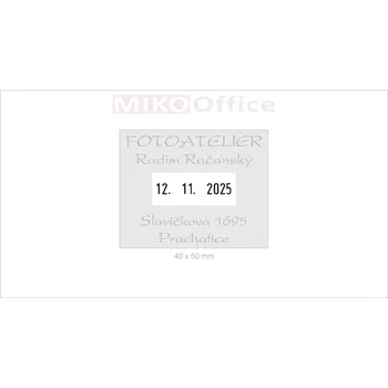 Textový štoček Štoček pro razítko Dater 40 x 50 mm - výroba na zakázku