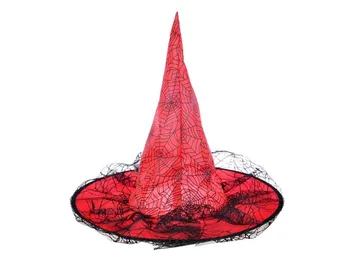 Karnevalová maska MFP klobouk čarodějnický červený