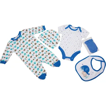 Kojenecká souprava Nursery Time Kojenecký komplet slon 5 dílů vel. 68 Velikost: 68