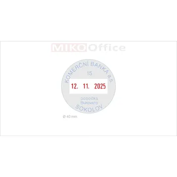 Textový štoček Štoček pro razítko Mic. Dater průměr 40 mm - výroba na zakázku