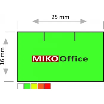 Samolepící etiketa Etikety cenové CONTACT - hranaté, 25 x 16 mm - zelené signální