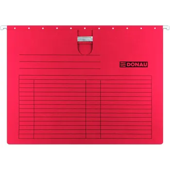 DONAU Závěsné desky s rychlovazačem, karton, A4 - červené [1 ks]