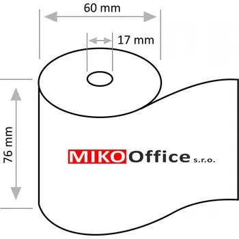 Kotouček do pokladny a tiskárny štítků Kotoučky pokladní Termo 76/60/17mm
