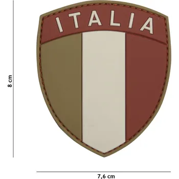 Nášivka Gumová nášivka 101 Inc vlajka Italia - multicam