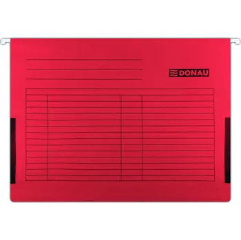 DONAU Závěsné desky s bočnicemi, karton, A4 - červené [1 ks]