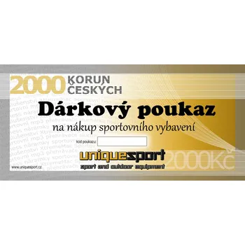Dárkový potravinový koš UniqueSport dárkový poukaz, 2000Kč