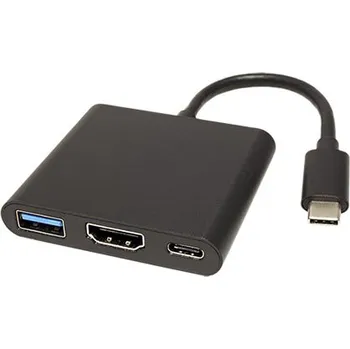 Datové redukce Value Multiport adaptér USB C(M) -> HDMI(F), USB3.0 A(F), USB C(F) PD, 4K@30Hz, Alu - 12.99.1131