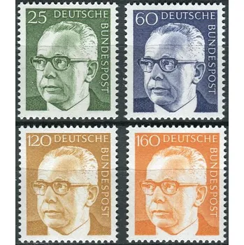 Poštovní známka (1971) MiNr. 689 - 692 ** - Německo - Spolkový prezident Gustav Heinemann (II)