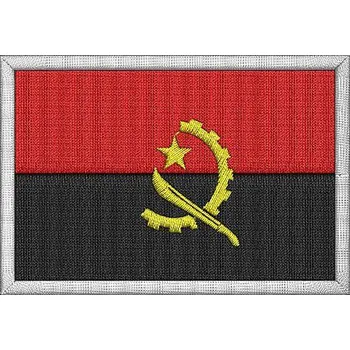 Nášivka Pelisport Nášivka Angolská vlajka 6 x 4 cm