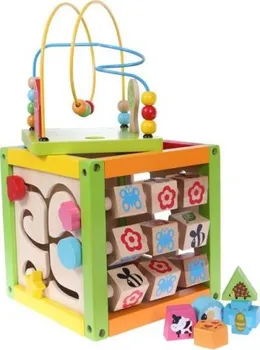 Dřevěná hračka Eco Toys Edukační kostka