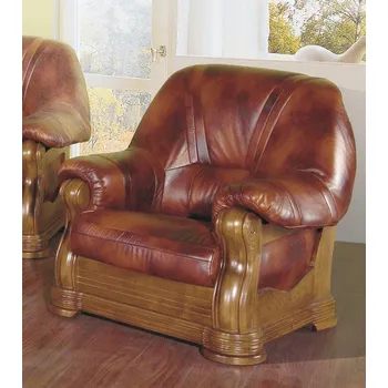 Křeslo Křeslo Elegant, dubový masiv / kůže, 90 x 92 x 94 cm