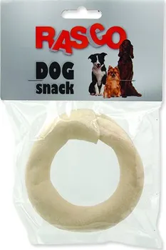 Pamlsek pro psa Rasco bílý buvolí kruh 8,9 cm
