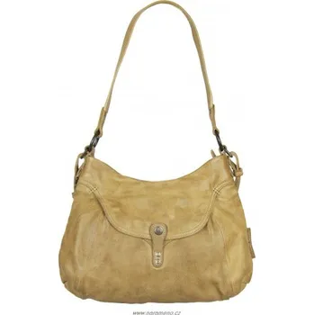 Střední kožená kabelka Aunts and Uncles hobo přes rameno Licorize loupáčkové barvy