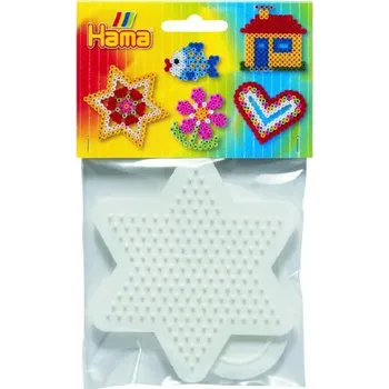 Dětské navlékací korálky Hama Podložka na zažehlovací korálky - hvězda,srdce 2ks v sáčku 9x9cm