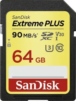 Paměťová karta SanDisk Extreme Plus SDHC 64 GB Class 10 UHS-I U3 (SDSDXWF-064G-GNCIN)
