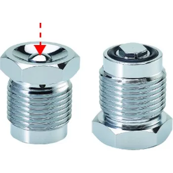 Potápěčské vybavení JTLine Zátka DIN 300 bar JTLine, odpouštěcí kuličkou, chrom JTL-6127