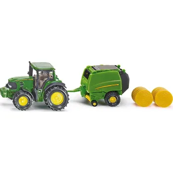 autíčko SIKU Blister John Deere traktor s balíkovačkou