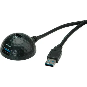Datový kabel Value USB 5Gbps kabel prodlužovací, USB3.0 A(M) - USB3.0 A(F), DOME magnetický, 1,5m, černý - 11.99.8999