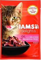 Iams Cat Delights Salmon & Trout in jelly 85 g