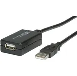 Value USB 2.0 aktivní prodlužovací kabel, 12m, černý - 12.99.1110