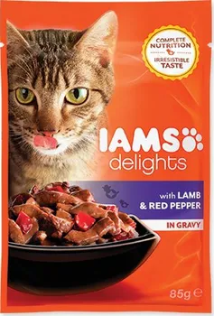 Krmivo pro kočku Iams Cat Delights Lamb & Red Pepper in gravy 85 g