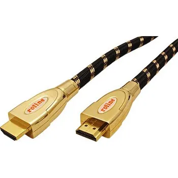Video kabel ROLINE GOLD High Speed HDMI kabel s Ethernetem, Ultra-HD (18G), HDMI M - HDMI M, zlacené konektory, 5m - 11.04.5693