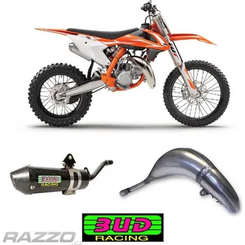 Výfuk pro motocykl Výfuk a koncovka BUD Racing Pipe + Silencer KTM SX85 Husqvarna TC85 GasGas MC85 18-24