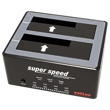 Datové redukce ROLINE Docking station USB 5Gbps pro 2,5" / 3,5" SATA HDD/SSD, duplikátor - 16.01.4122