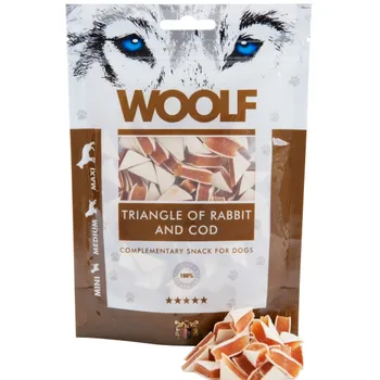 Pamlsek pro psa Woolf Triangle of Rabbit and Cod 100 g