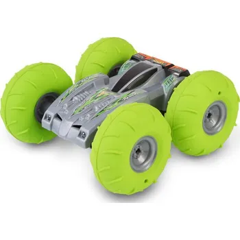 RC model auta Kids World Tornado stunt car 4x4 27 MHz zelená/stříbrná