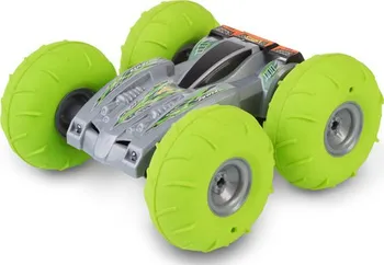 RC model auta Kids World Tornado stunt car 4x4 27 MHz zelená/stříbrná