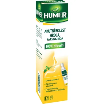Lék na bolest v krku Recenze Humer akutní bolest hrdla faryngitida sprej 30 ml